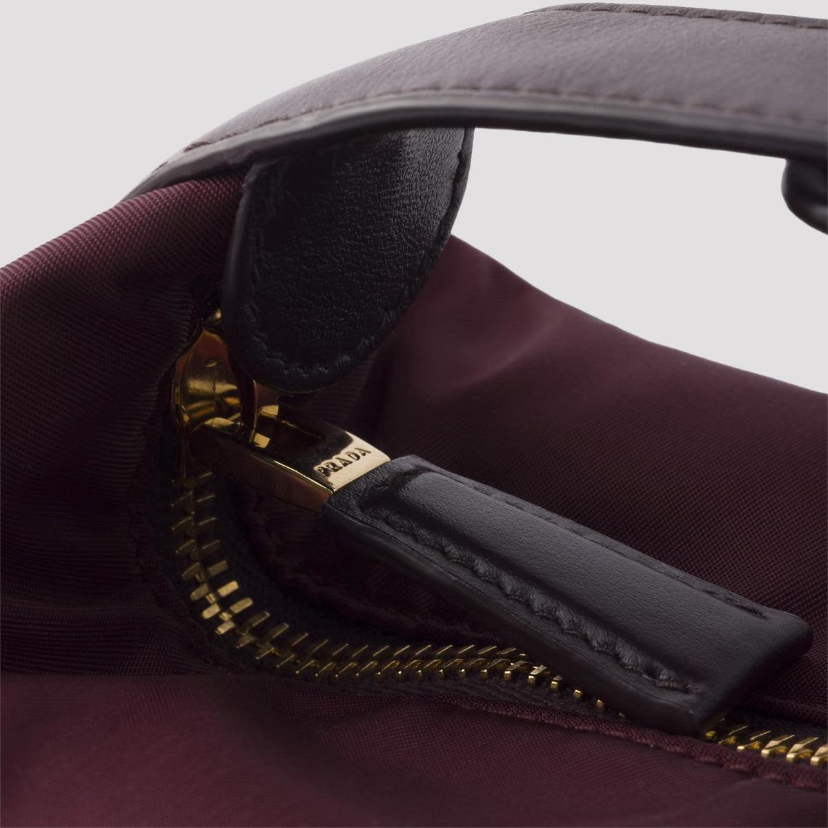 PRADA Leather Shoulder Bag Black
