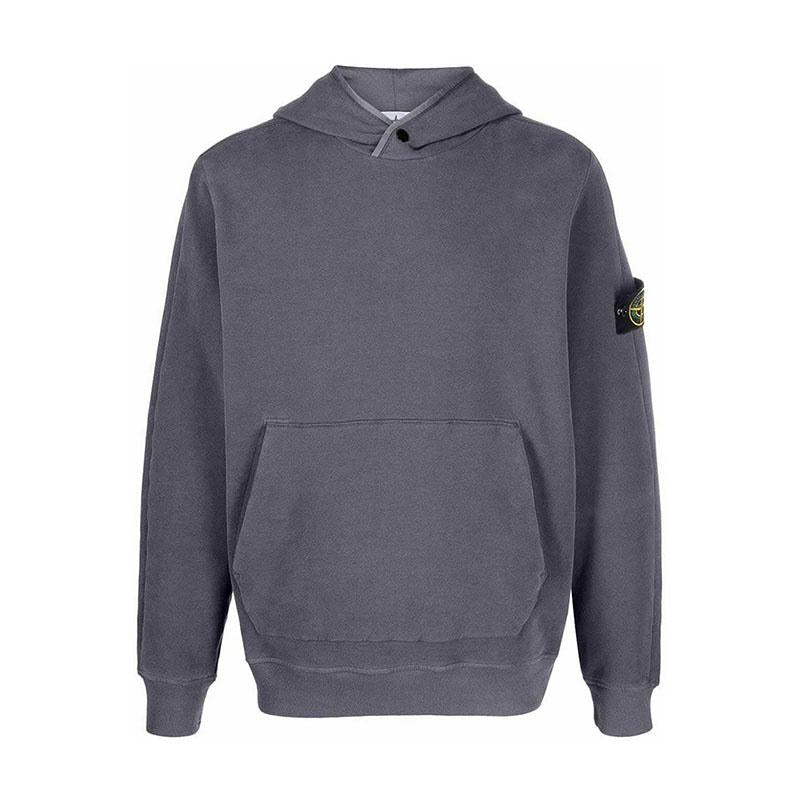 STONE ISLAND Patch Logo Cotton Hoodie Sweatshirt Green Men