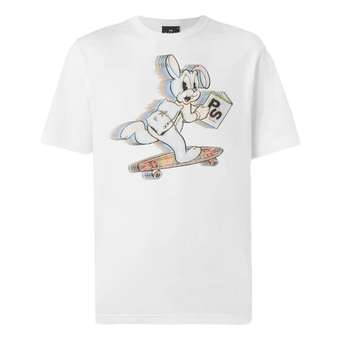 Paul Smith Skate Bunny Print T-Shirt White TP5247 02