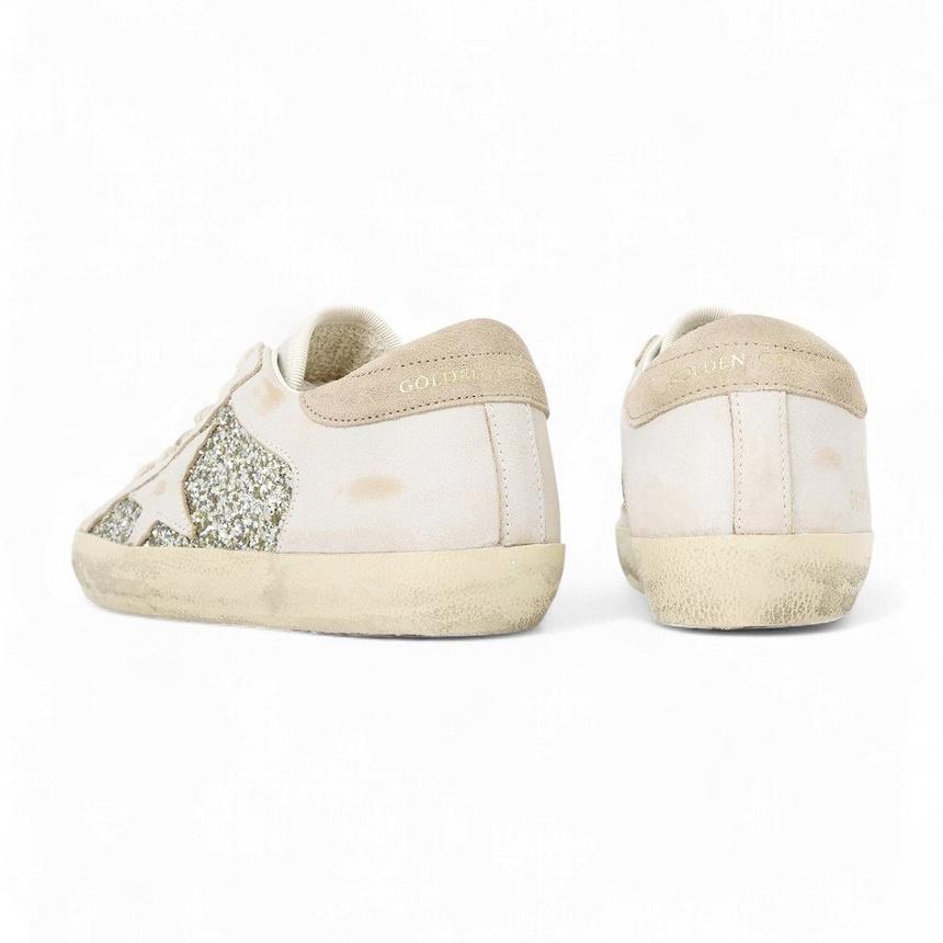 GOLDEN GOOSE Superstar Leather Low-Top Sneakers Women White Silver