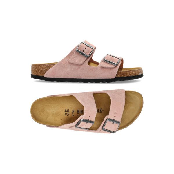Birkenstock Arizona BS Suede Narrow Fit Sandals Pink Clay