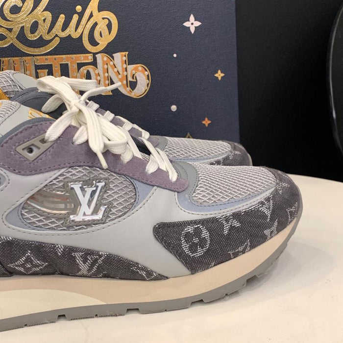 Louis Vuitton Denim Gray Run Away Low Top Sneakers Unisex