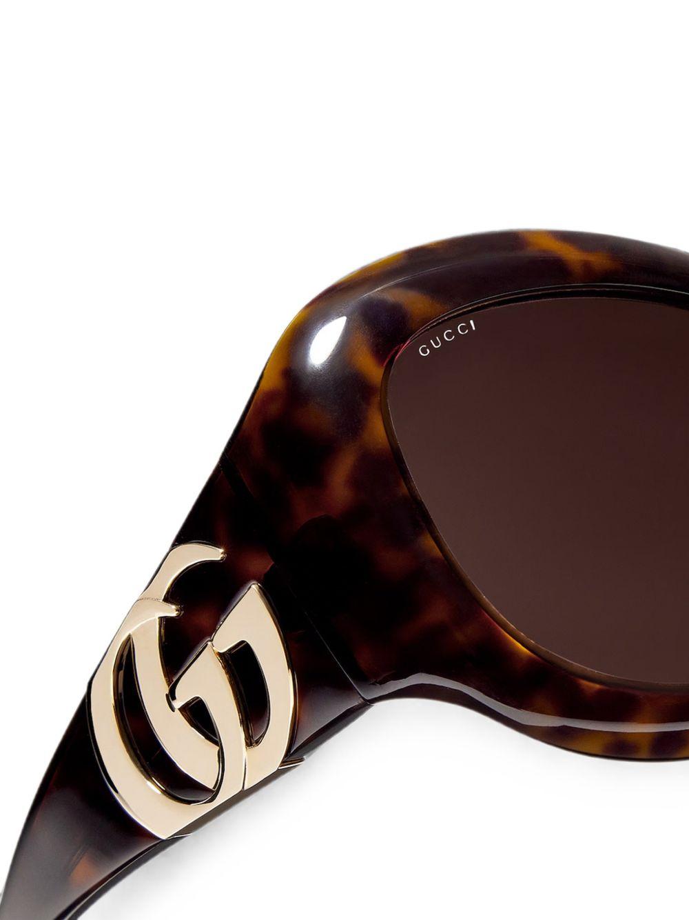 GUCCI Black Acetate Cat-Eye Sunglasses