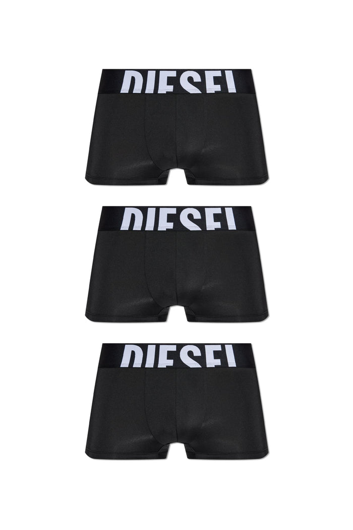 DIESEL Men’s Damien Dpop 3-Pack Boxer Briefs Navy Cotton