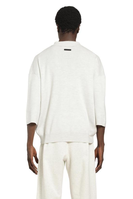 Fear of God Oatmeal Heather Polo Shirt for Men