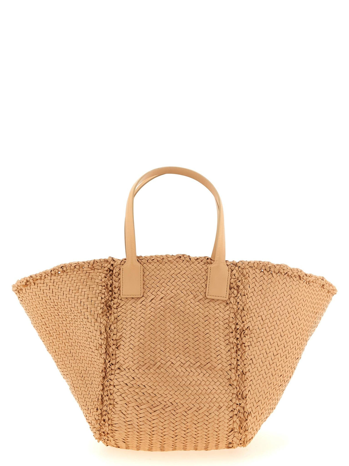 Dragon Diffusion Natural Leather Woven Tote Bag