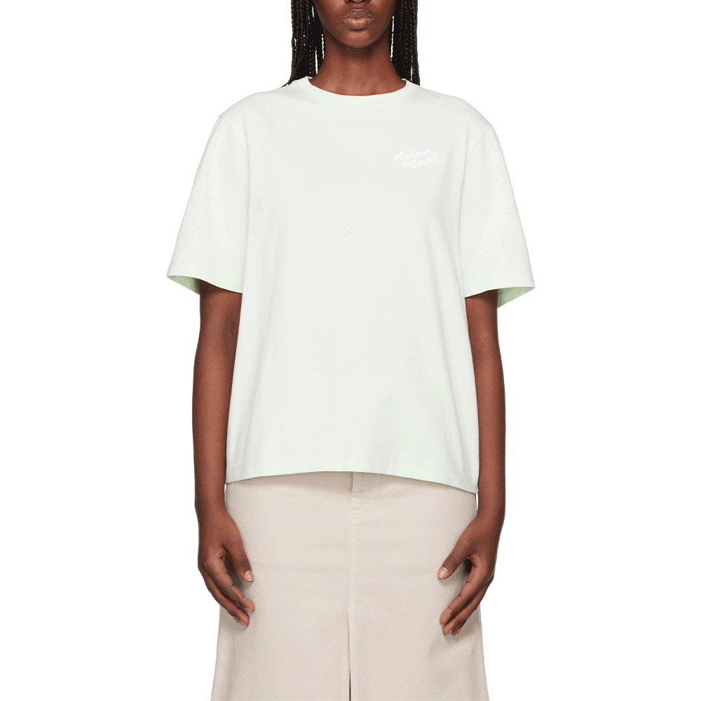 Maison Kitsune Handwriting Logo Women’s Short Sleeve T-Shirt MW00126 KJ0119 0128