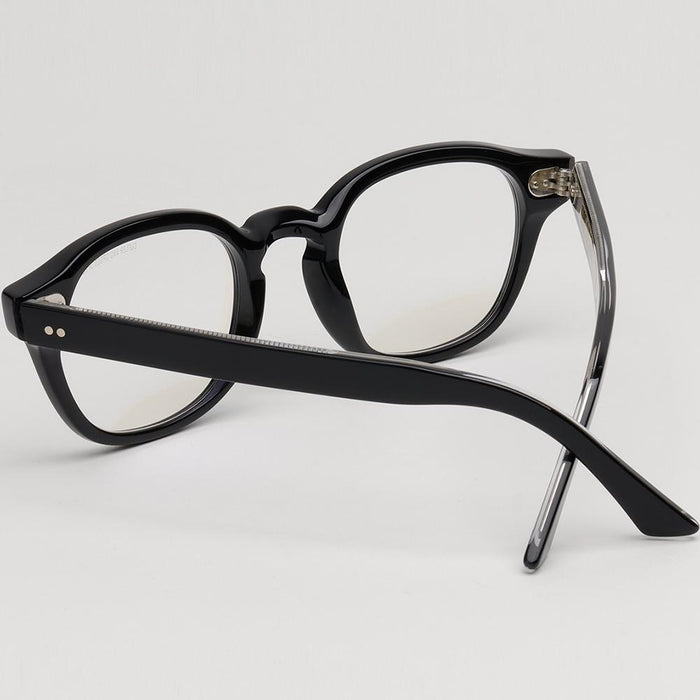 Cutler and Gross Black Acetate Square Eyeglass Frames Unisex CGBB1380 001