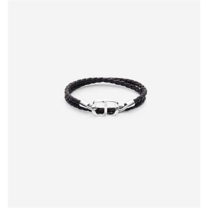 DIOR CD Icon Braided Leather Bracelet B1973HOMLE D004
