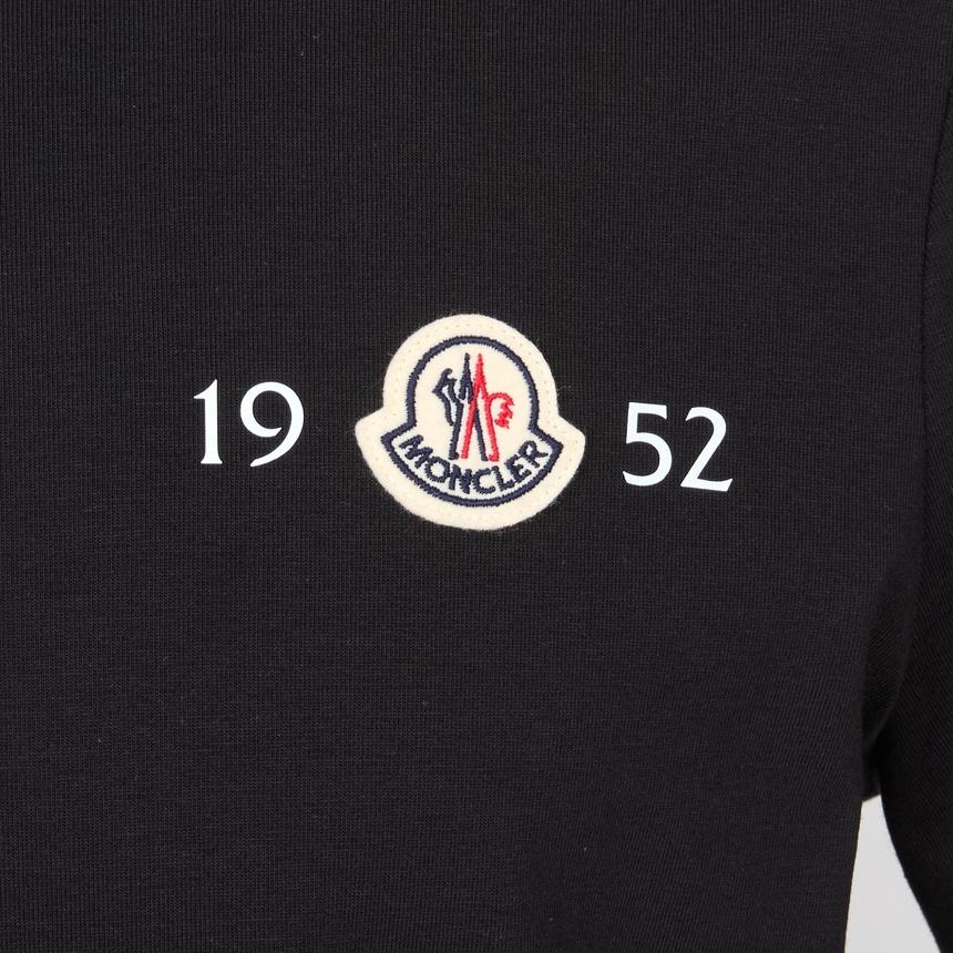Moncler Men’s Short Sleeve T-Shirt Black Cotton
