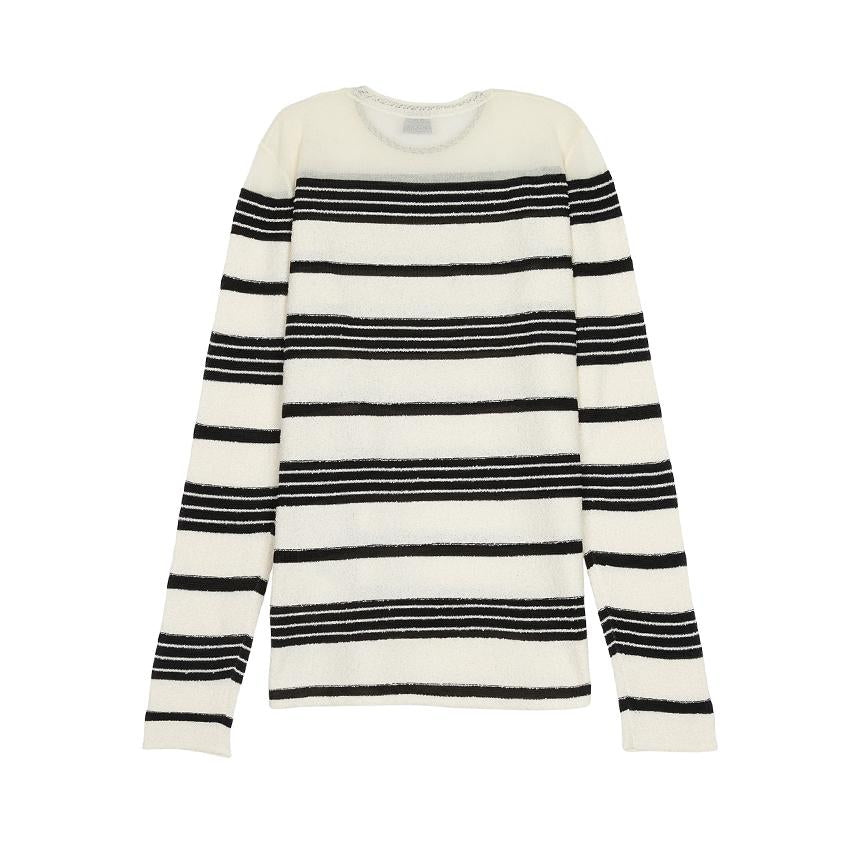 Moncler Striped Womens Crewneck Knit Sweater 9C00015 M6334 P90