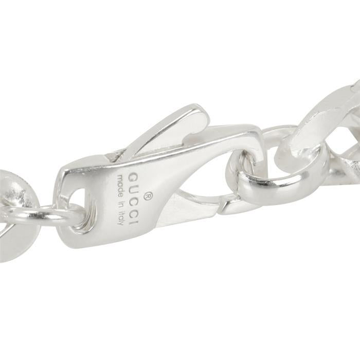 GUCCI Diamante Chain Bracelet Silver Jewelry