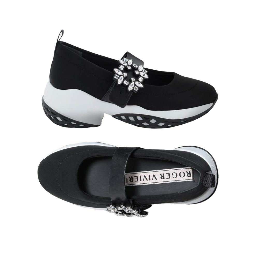 Roger Vivier Black Viv Run Baby Low-Top Sneakers RVW50637520 T81 B999