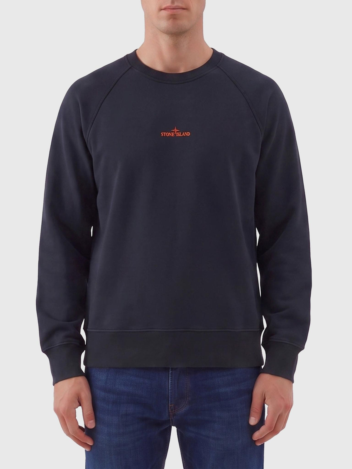 STONE ISLAND Black Cotton Logo Patch Sweatshirt