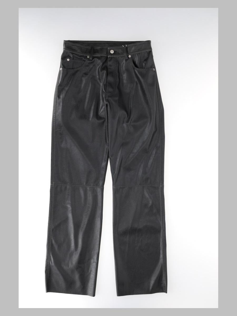 Maison Margiela Black Leather Pants for Men