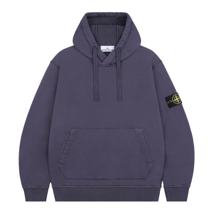 STONE ISLAND Organic Cotton Hooded Sweatshirt with Patch Badge
