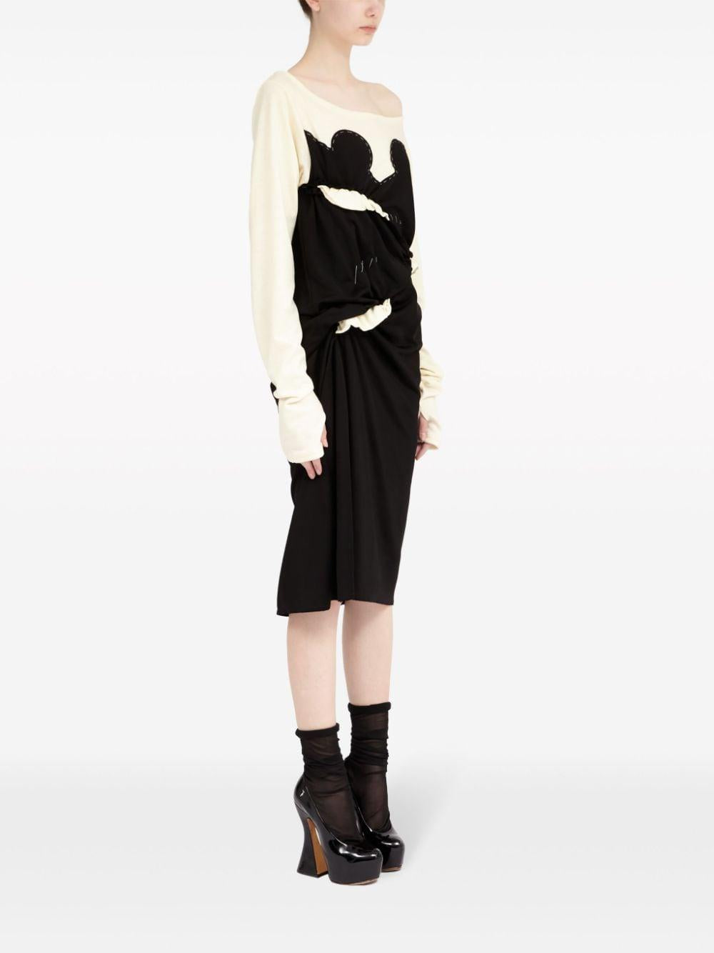 Maison Margiela Long Sleeve Midi Dress SS24 Black