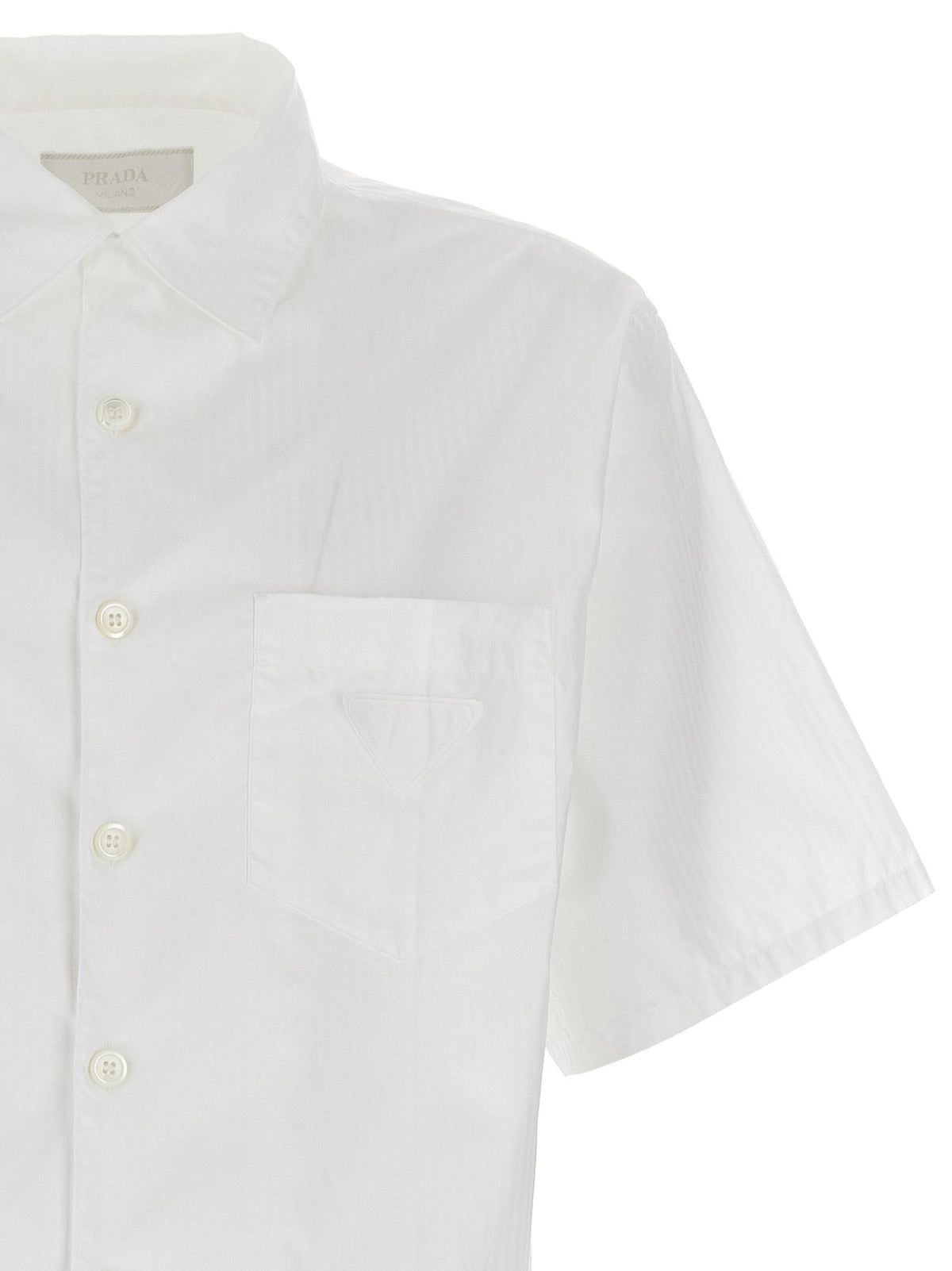 PRADA Cotton Short Sleeve Button-Up Shirt for Men