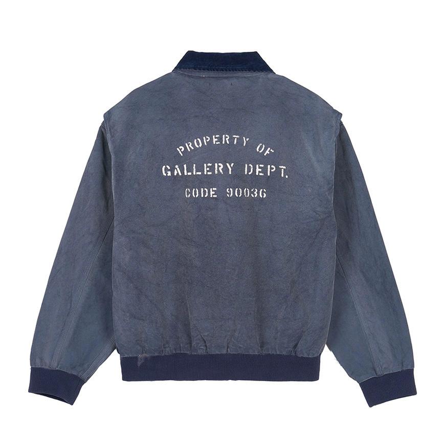 GALLERY DEPT. Navy Logo Patch Mechanic Jacket for Men MJKT 20044 NAVY