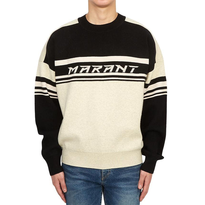 Isabel Marant Colby Men’s Round Neck Knit Sweater Black