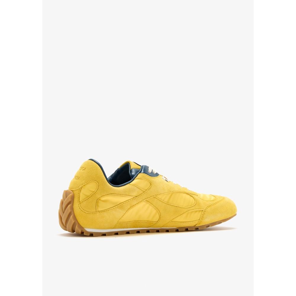 Bottega Veneta Orbit Flash Men’s Low-Top Sneakers Green Leather