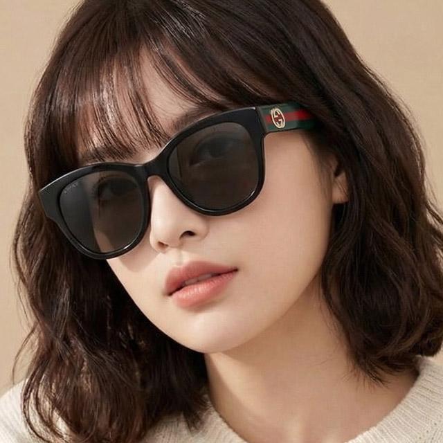 GUCCI Tortoise Stripe Asian Fit Unisex Sunglasses