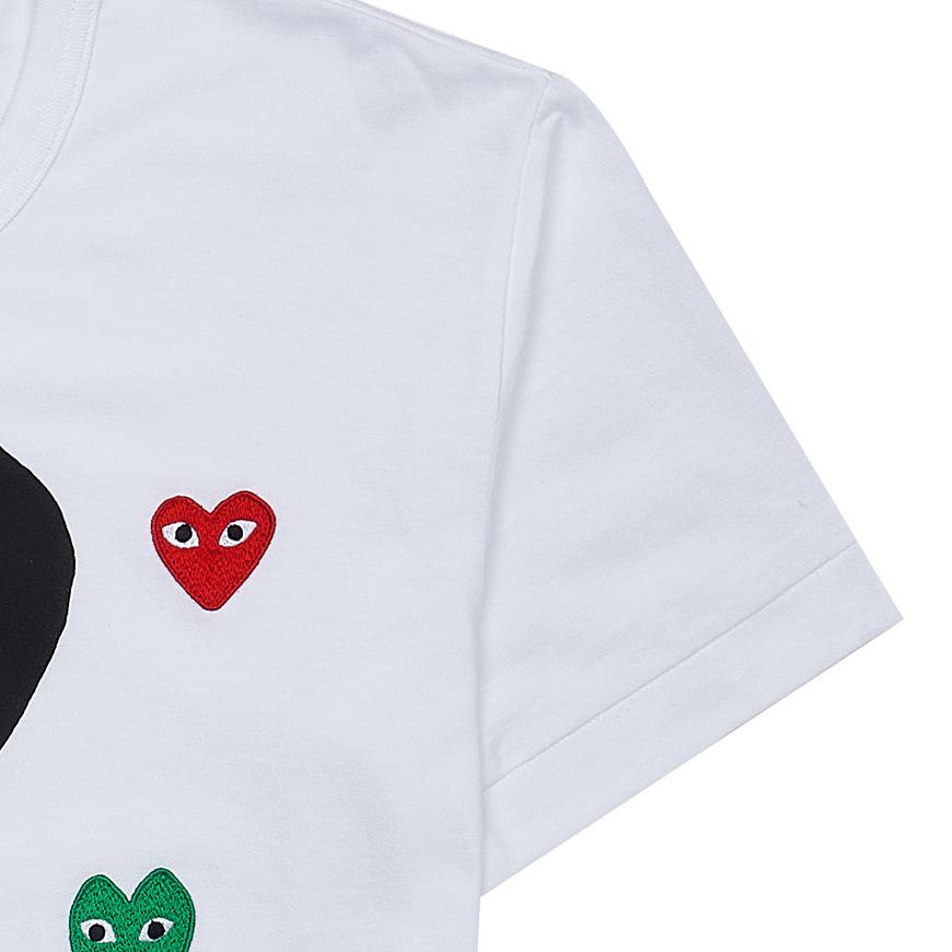 Comme des Garcons Unisex Multi Logo Heart T-Shirt AX T282 051 WHITE