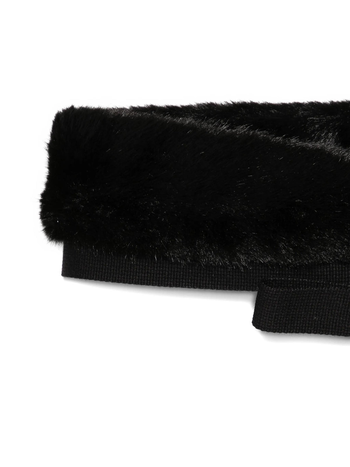 Max Mara Cube Mirage Faux Fur Hood Trim Black Scarf