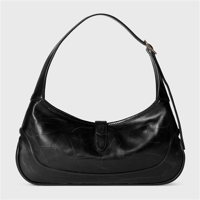 GUCCI Jackie Slim Small Shoulder Bag Black Leather