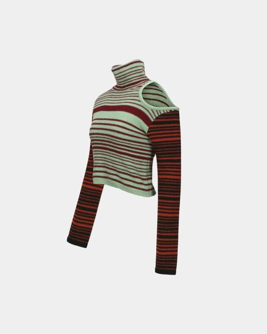 Andersson Bell Turtleneck Knit Sweater for Women ATB1356W GREEN DOM