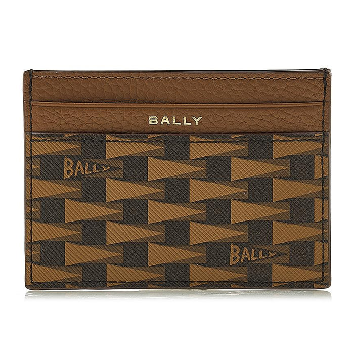 BALLY Logo Print Leather Card Holder for Men PNT C CARD CASE I8D4O