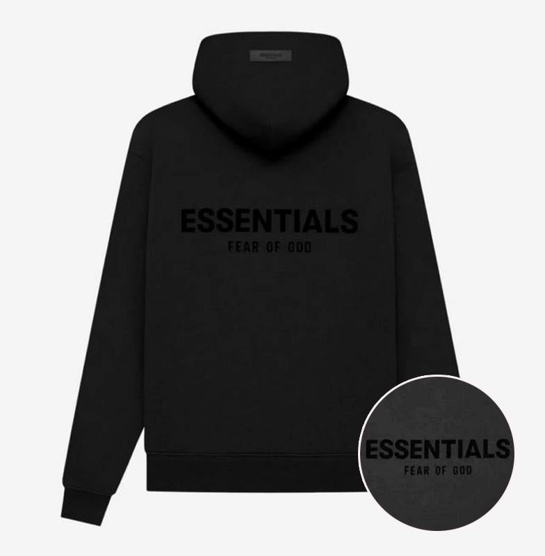 Fear of God Essentials Core Collection Black Stretch Hoodie