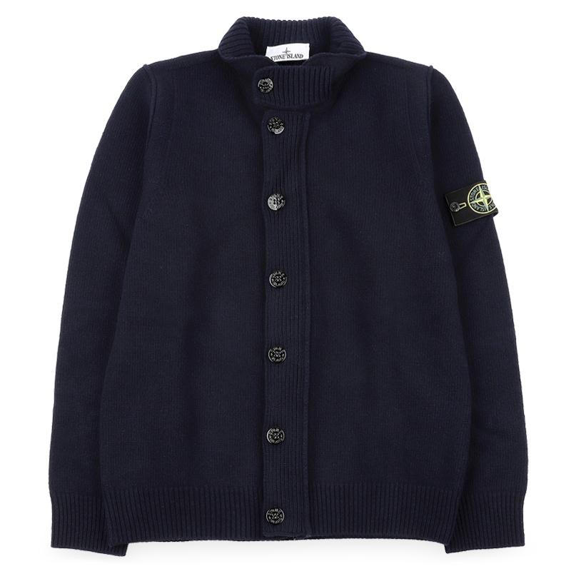 STONE ISLAND Men’s Navy Full-Zip Knit Jacket with Patc L2S15 5100047 S00A3 V0020