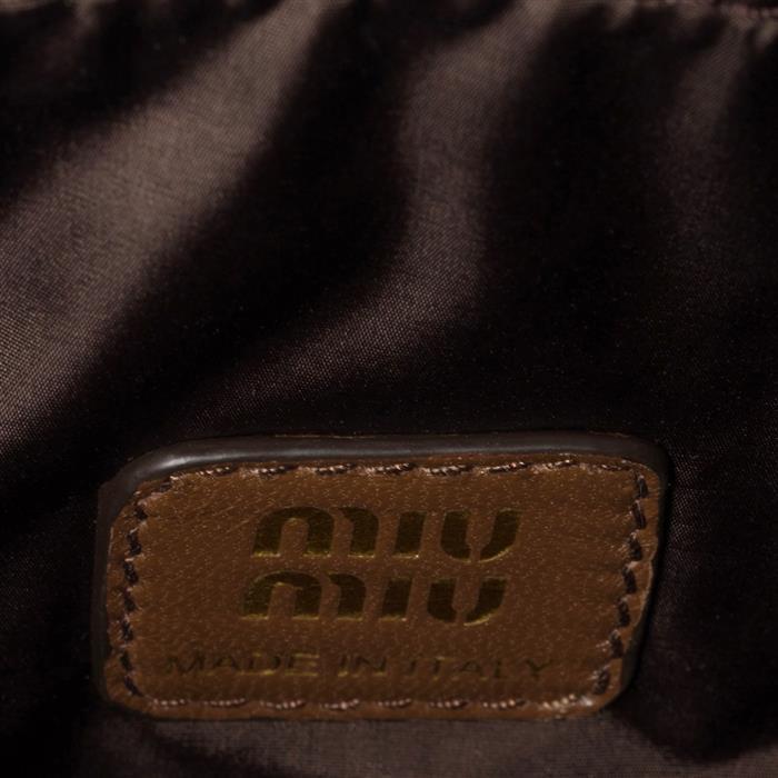 Miu Miu Spirit Gabardine Pouch Shoulder Bag Black