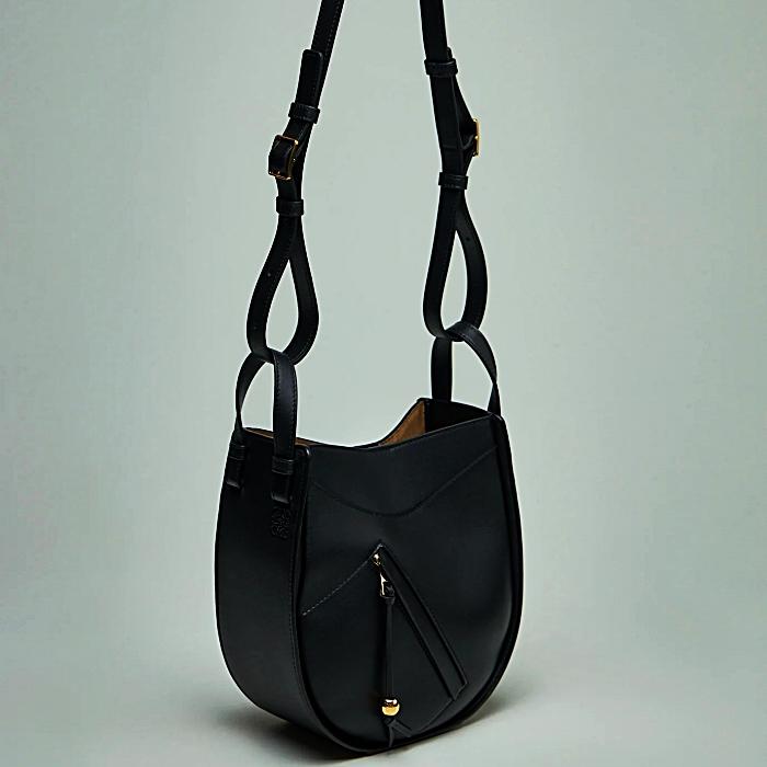 LOEWE Shiny Calfskin Hammock Slice Shoulder Bag A538HHSX01 1100