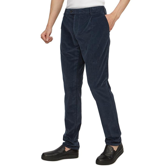 LARDINI Men’s Corduroy Classic Pants Navy