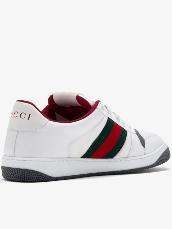 GUCCI White Leather Low-Top Sneakers