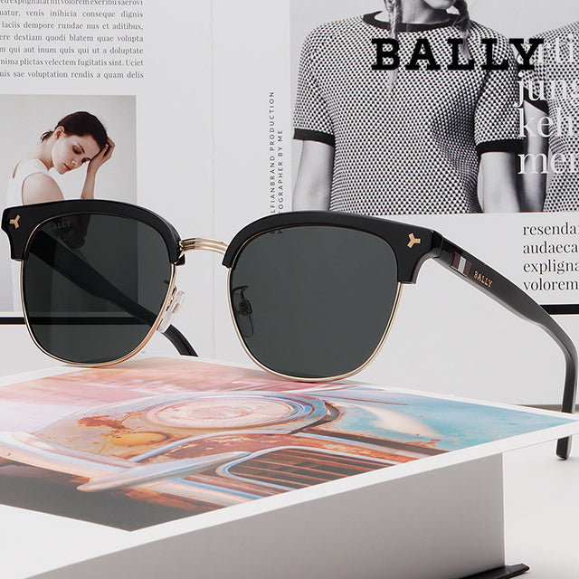 BALLY Polarized Browline Sunglasses Unisex BY0049K 01D