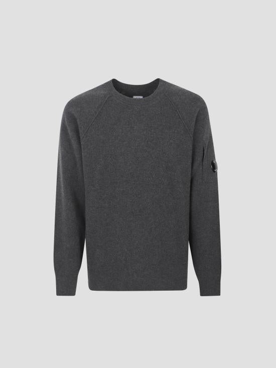 CP Company Lambswool Crewneck Sweater Dark Shadow Men’s 19CMKN040 A110149 A978