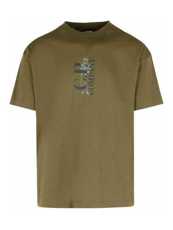CP Company Men’s Jersey Chest Logo T-Shirt Green