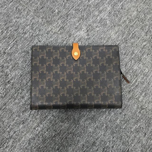 CELINE Triomphe Canvas Small Note Mini Crossbody Bag
