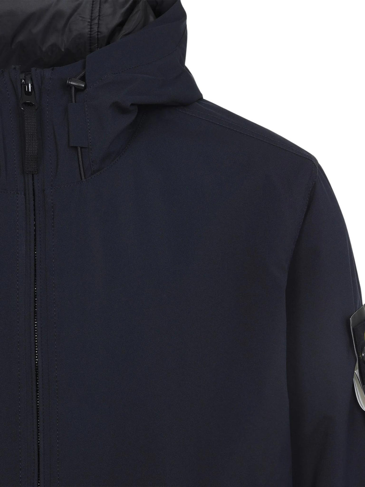STONE ISLAND Black Nylon Anorak Pullover Jacket for Men