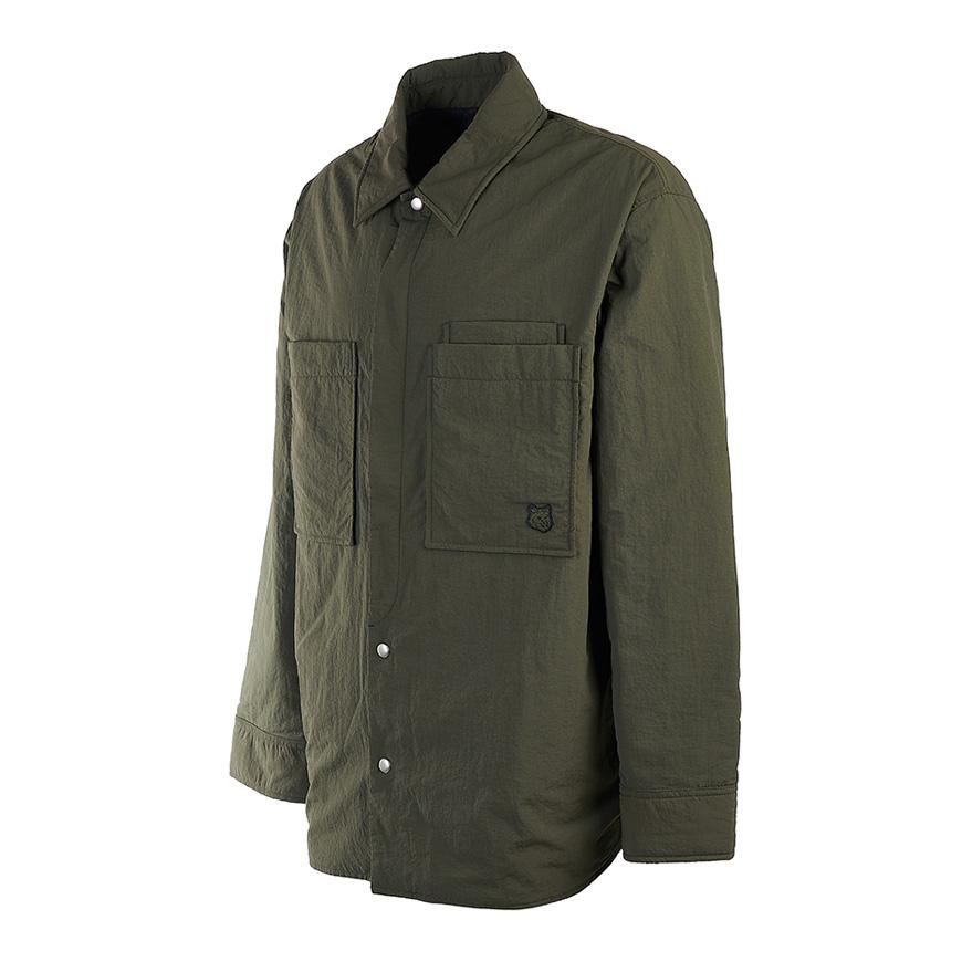Maison Kitsune Bold Fox Head Patch Padded Overshirt for Men LM02113WQ4019 MG