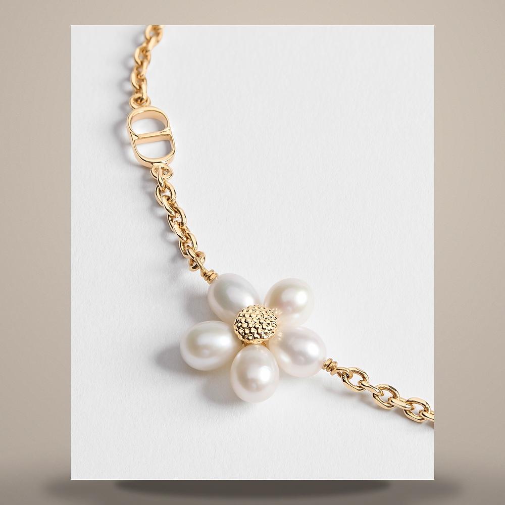 DIOR Gold-Finish Metal Freshwater Pearl Bracelet B3422WOMFW D301