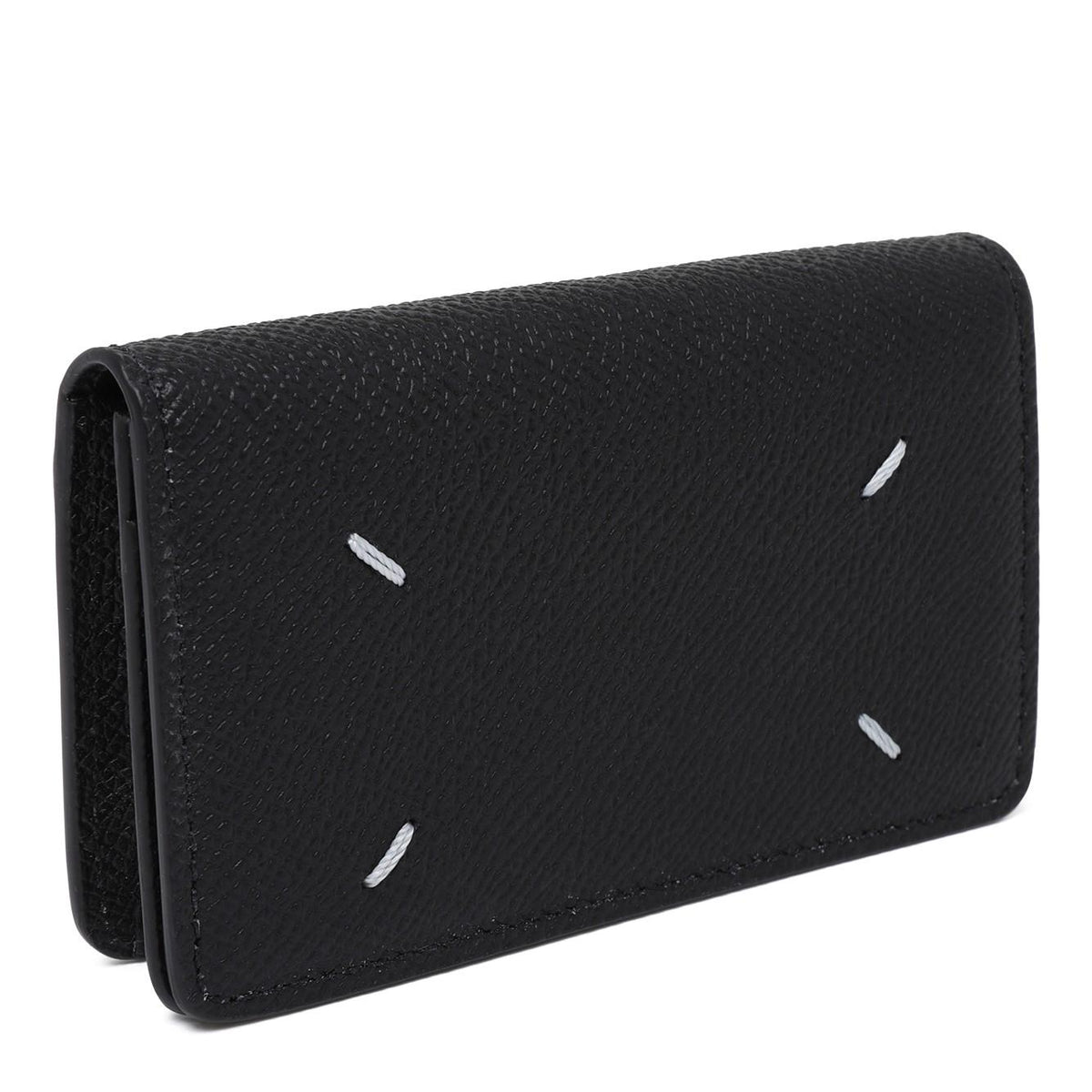 Maison Margiela Black Leather Card Holder Wallet