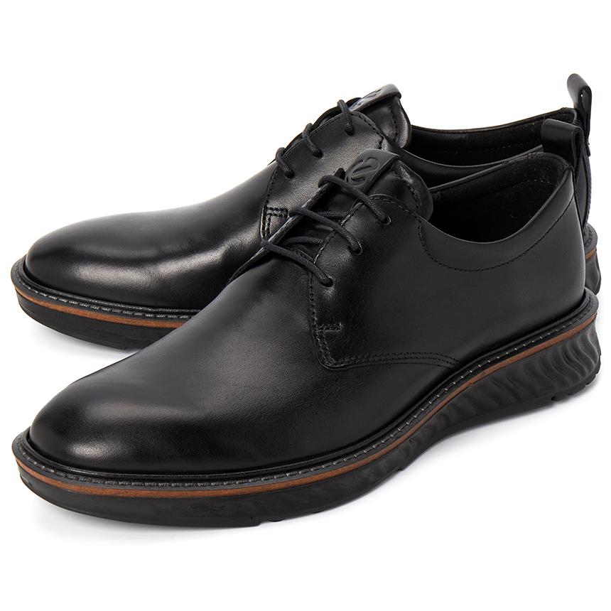 ecco ST 1 Hybrid Men’s Derby Shoes Black Leather