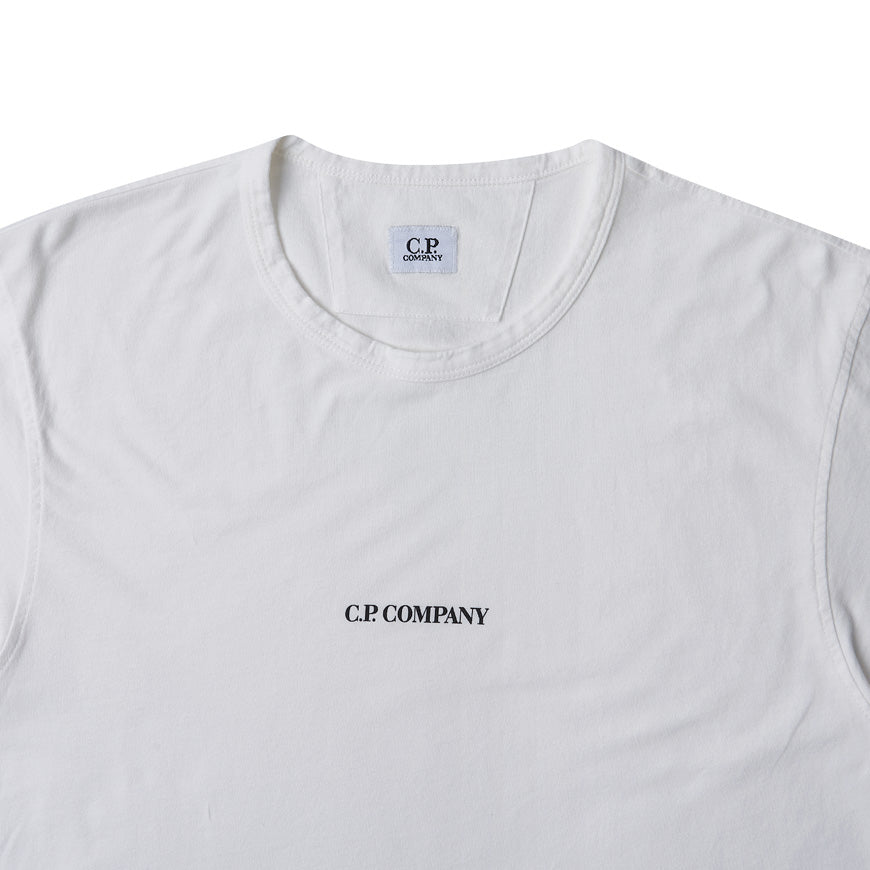 CP Company Logo Print Short Sleeve T-Shirt White Men