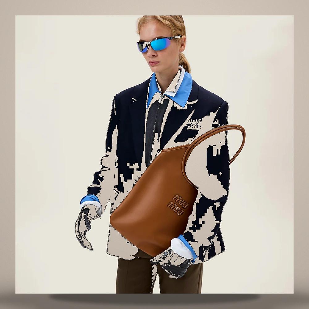 Miu Miu Ivy Leather Shoulder Bag