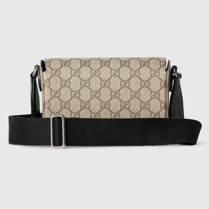 GUCCI Horsebit 1955 Mini Crossbody Bag Brown Leather