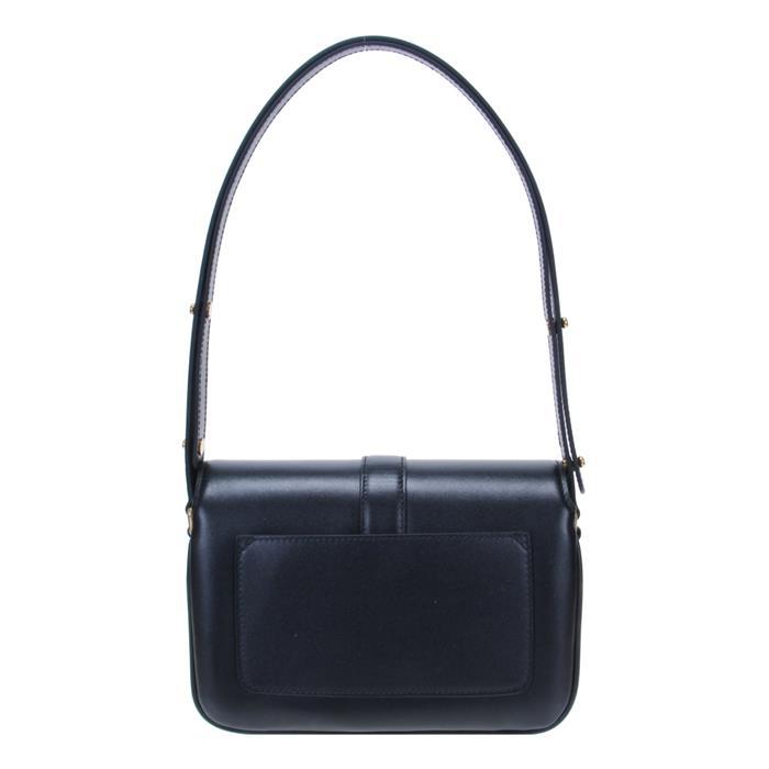 BALENCIAGA Lady Small Flap Shoulder Bag Black Leather